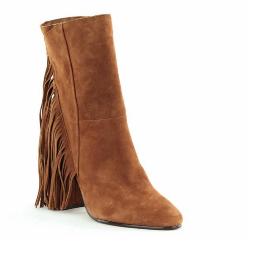 Dolce Vita Womens Rhoda Ankle Boots Fringes Suede